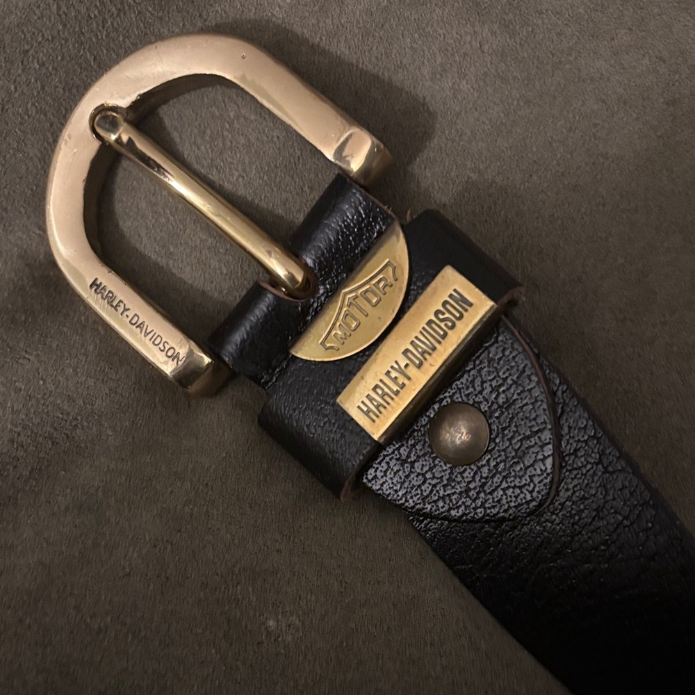 Harley-Davidson Black Belt with solid brass buckle